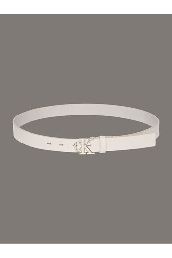 Calvin Klein Women's Monogram Plaque Buckle Belt