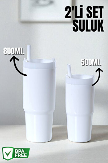 Nandy Home Set of 2 Colorful Water Bottles, 500ml. And 800 Ml.