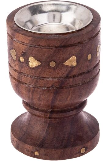 Hope Wooden Incense Burner 7Cm X 7Cm X 10Cm Brown