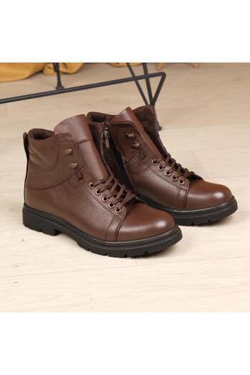 shot night Genuine Leather Hooked Lace-Up Men's Boots