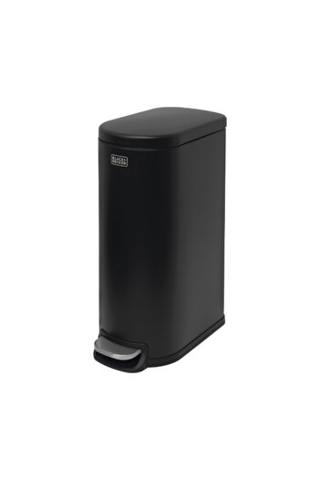 Black&Decker D-Shaped Slim Line Pedal Trash Bin 30 Liter