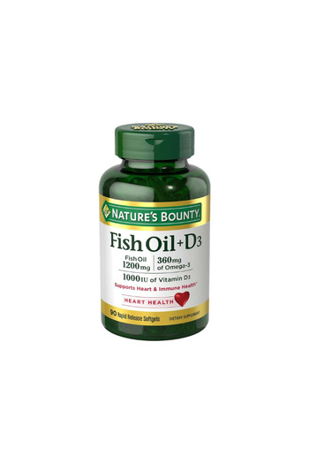 Nature's Bounty Fish Oil 1200 Mg + D3 1000 I.U