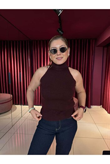 Serpirella Butik Turtleneck Sleeveless Sweater