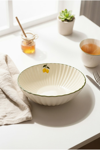 FH finehome Lemon Garden Salad Bowl