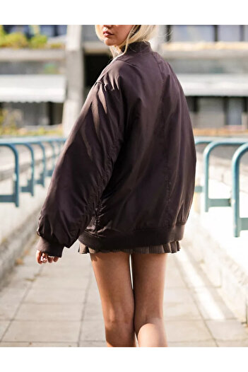 ASOS bomber jacket, brown