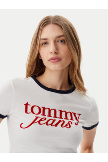 Tommy Jeans Women's T-Shirt DW0DW20631 Beige