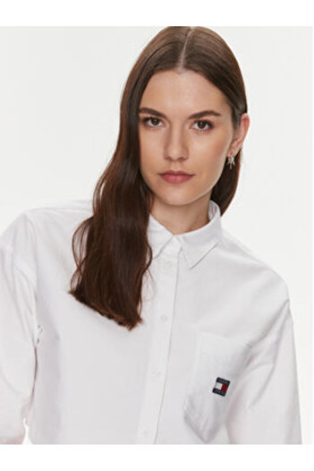 Tommy Jeans Cămașă de damă DW0DW17345 Alb