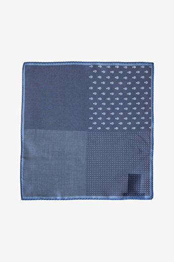 ALTINYILDIZ CLASSICS Men's Navy Blue Patterned Handkerchief
