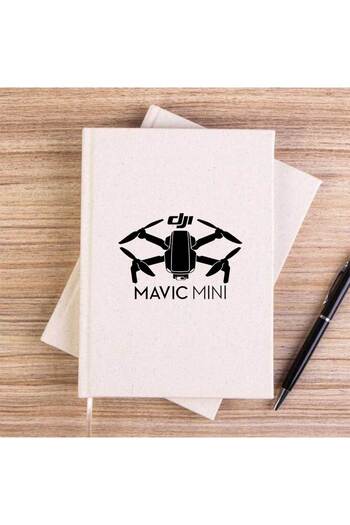 CrowsGate Dj Mavic Mini Cream Unlined Canvas Notebook