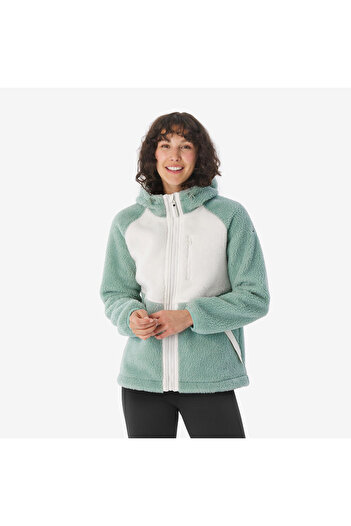 Decathlon Quechua Women's Warm Outdoor Fleece Winter Coat/Snow Coat - Green - Sh900