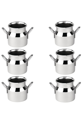 Raki Set 6 sosiere tip bidonas inox D4,5xh5cm