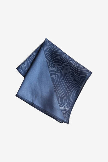 ALTINYILDIZ CLASSICS Men's Navy Blue Patterned Handkerchief