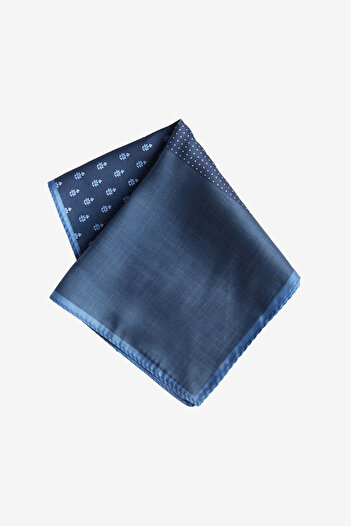 ALTINYILDIZ CLASSICS Men's Navy Blue Patterned Handkerchief