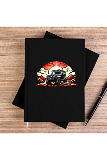 CrowsGate Off Roading Go Anywhere Black Unlined Canvas Notebook