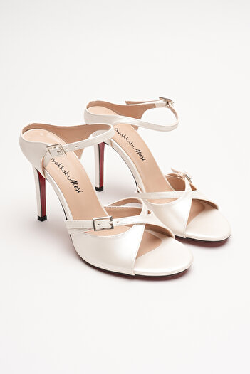 Ayakkabı Ateşi Women's Double Strap Design Heeled Shoes Liona Skin