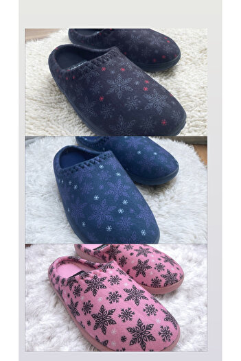 GEZER KADIN Ev Halı Terliği .Misafir Terliği Yumuşak Taban 3 Lü Set .3 LÜ SET KIŞLIK EV TERLİK