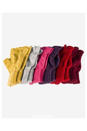 PIECE SIGNATURE Fashion, Winter Autumn Knitted Gloves, Warm Fingerless Gloves (for Outdoor Sports Activities)