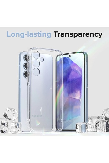 Fils High-Protection Case for Samsung Galaxy A55 5G - Ringke Fusion, K84, Hard Plastic, Crystal Clear