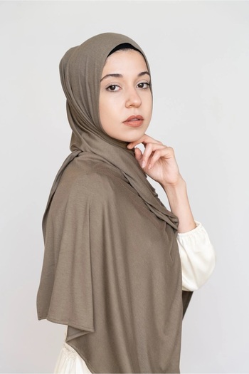 Perfectory Soft Stretch Jersey Hijabs, Effortless Style and Comfort, Curated Collection ( Mediterranean Olive )