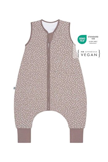 PAMUK HANIM Outlet Elyafsiz 1 Tog Footed Booties Sleepsuit for Girls and Boys with Zipper, Sleeveless Sleep Suit/Gülkurusu