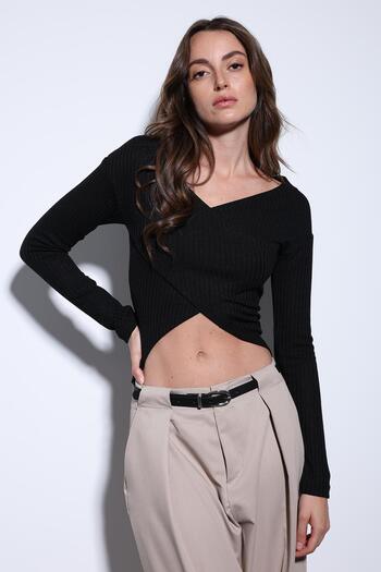 Antioch Black Double Breasted Women's Blouse