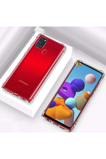 FILL Case compatible with Samsung Galaxy A21s, Perfect Grip, R205, Plastic, Clear