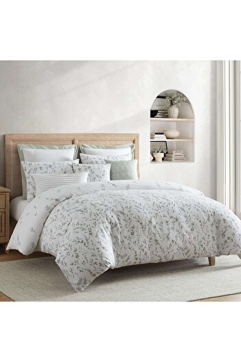 Orange Bed & Bath طقم لحاف كاسكيد مزدوج من ١١ قطعة، مصنوع من القطن ١٠٠٪
