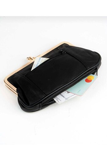 Baykuş Boutique Soft Genuine Lamb Leather Women's Wallet with Clip
