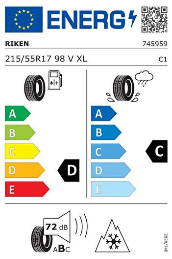 RIKEN 215/55R17 98V XL SNOW 2024 KIŞ LASTİĞİ