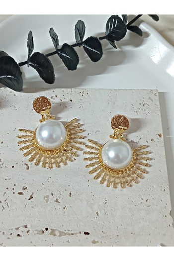 mos&more Pearl Sun Gold Lightweight Women's Earrings