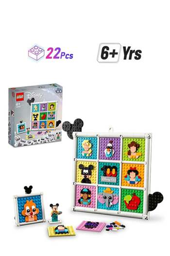 LEGO Disney Animation Icons Building Toy Set, 100 Years Of Disney, A Creative Set That Lets Kids Des