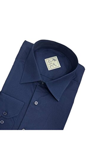 GÖMLEK GALERİSİ Classic Wide Cut Straight Long Sleeve Men's Shirt