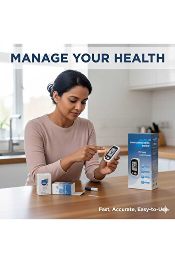 unbranded Digital blood glucose meter glucometer kit BY-100 with test strips and lancet