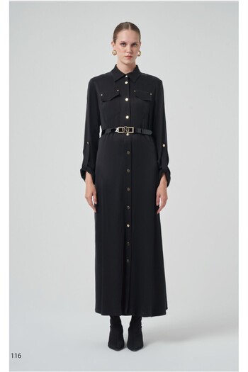 Nuss 2002 Full Length Buttoned Dress