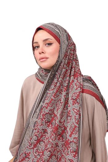 Karaca Premium Lux Original Ethnic Pattern Shawl (Voile Silk, 1St Grade) Classy, Lightweight, Comfortable, Stylish, Islamic Clothing)