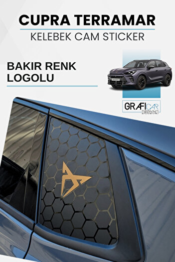 GRAFİCAR Cupra Terramar Compatible Butterfly Glass Sticker Set