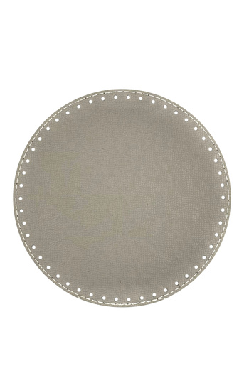 Lady Moss Round Bag Base Faux Leather 16 cm Diameter (Gray)