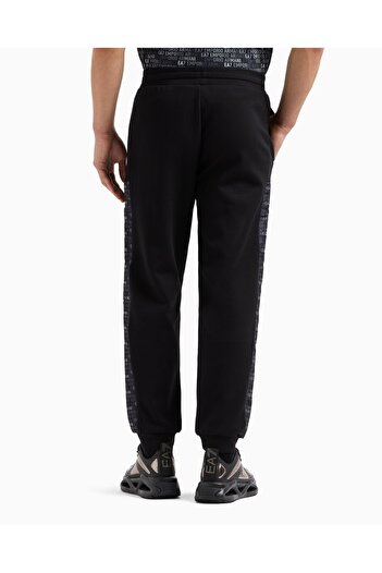 EA7 ERKEK SİYAH EŞOFMAN ALTI Cotton-blend Logo Series joggers 7M000216AF12660UC001