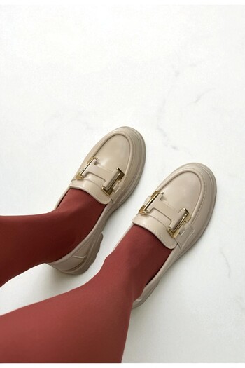 HVZ Exclusive Beige Women's Loafer Casual Shoes, School, College High School Shoes Moccasin