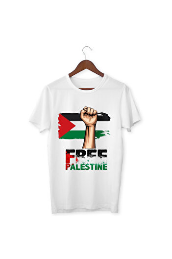 ALPŞAN TİCARET Justice and Freedom T-Shirt Palestine Flag Pattern T-Shirt Unisex Kids Adult