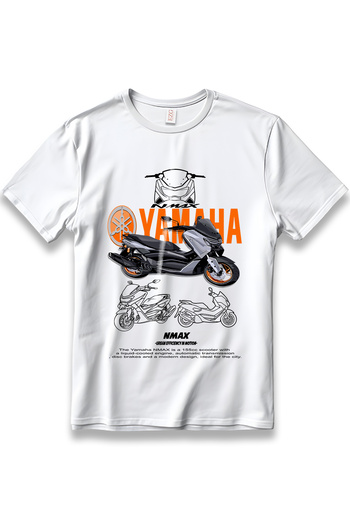 EZG Business Ymh Nmax Biker T-Shirt Model Unisex 100% Cotton Cotton Comfortable Regular Print Motor T-Shirt
