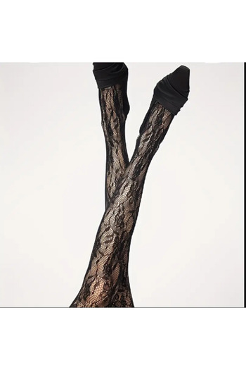 TChic Floral Patterned Lace Women's Pantyhose