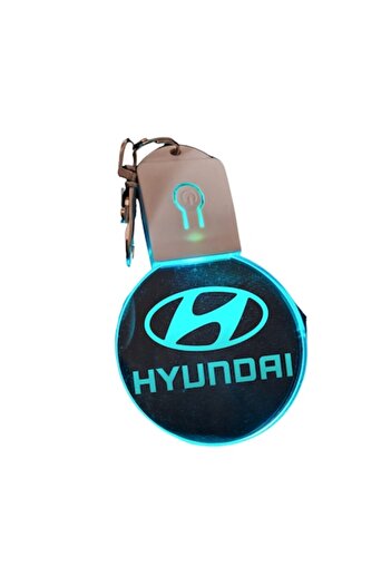 T&M Personalizare LED Acrylic Keyring - Hyundai Auto with Battery, Round, Multicolor