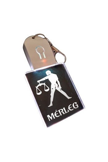 T&M Personalizare LED Keyring Acrylic - Zodiac Mérleg-Balanta-v3, Horoscope Multicolor