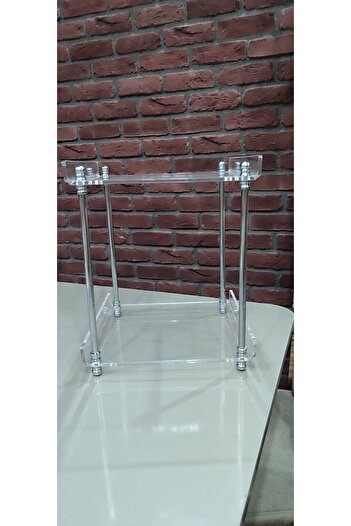innossa pleksi dekorasyon Brass Plated 2 Tier Silver Organizer