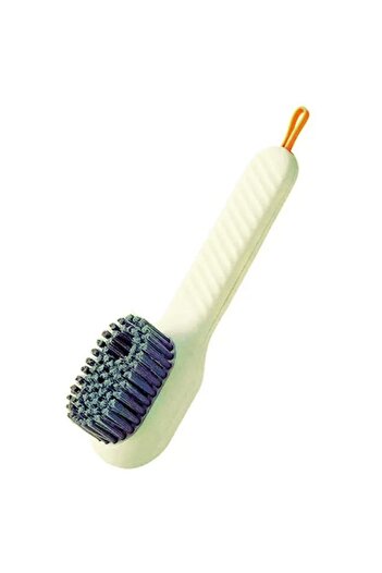 NEO Cleany Multifunctional Cleaning Brush with Soap Dispenser, 17cm, Beige