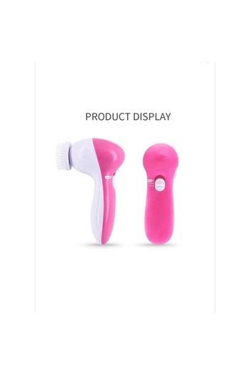 ALC Facial Care Brush 5-in-1, Electric Face Massage and Makeup Cleaner, Pink