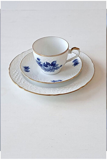 Bavaria Schumann Arzberg Cobalt Blue Vintage Teacup 3 Pieces 130 ml
