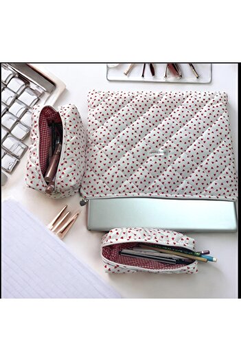 etoiles legend Heart Patterned Three-Piece Suit Bag Set
