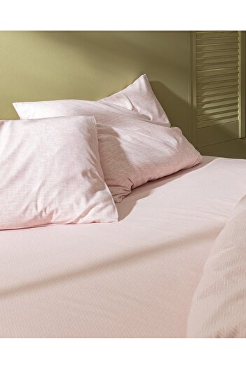 Madame Coco Juin Double Cotton Printed Duvet Cover Set - Powder
